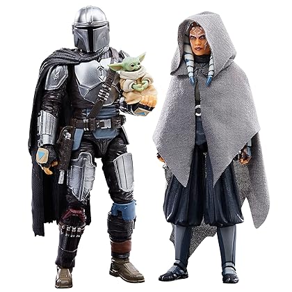 STAR WARS The Black Series The Mandalorian, Ahsoka Tano & Grogu Toy 6-Inch-Scale The Mandalorian Collectible Action Figure 3-Pack, Toys for Kids Ages 4 and Up (Amazon Exclusive)