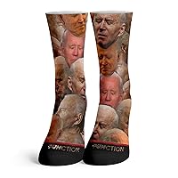 Function - Joe Biden Sleeping Collage Funny Fashion Socks Democrat President Kamala Harris Interview Meme