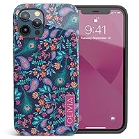 Custom Paisley Floral Peacock Feathers Name Case, Personalized Case Designed ‎for iPhone 15 Plus, iPhone 14 Pro Max, iPhone 13 Mini, iPhone 12, 11, X/XS Max, ‎XR, 7/8‎ Purple