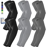6 Pairs Cooling Compression Arm Sleeves for Men Women,UPF50 UV Sun Protection Sleeves for Work Sport Tattoo Cover Up