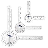 ASA TECHMED 3 Pcs Goniometer Set, 12, 8, 6 Inch Medical Spinal Goniometer Angle Protractor Angle Ruler