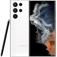 Galaxy S22 Ultra Smartphone, Factory Unlocked SIM Free, 512GB, 8K Camera & Video, Brightest Display, S Pen, Long Battery, Korean International Version, Phantom White (SM-S908N)