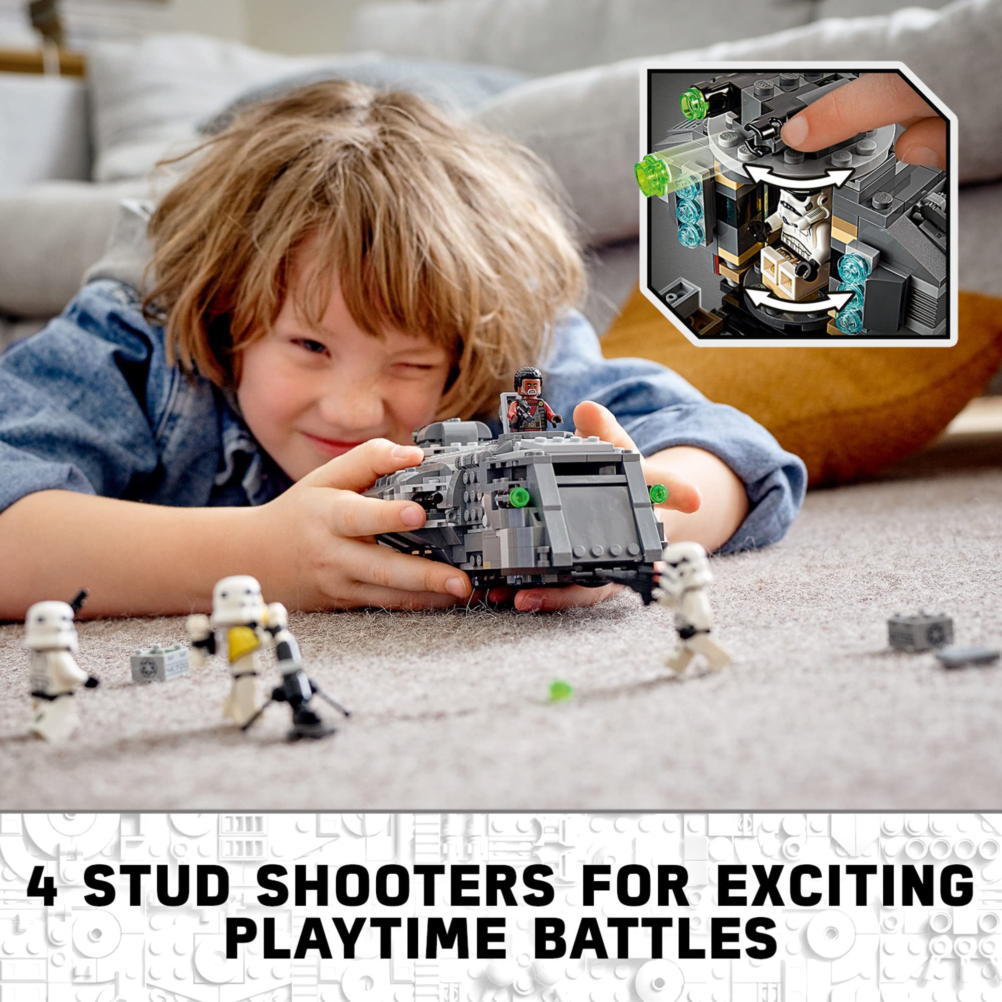 LEGO Star Wars: The Mandalorian Imperial Armored Marauder 75311 Awesome Toy Building Kit for Kids with Greef Karga and Stormtroopers; New 2021 (478 Pieces)