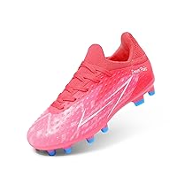 DREAM PAIRS Boys Girls Soccer Cleats Youth Firm Groud Football Shoes for Little/Big Kid