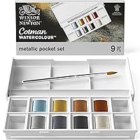 Mont Marte mont marte water color paint set-18 assorted colors with 1  refillable water brush, natural sponge, ceramic dish and built-in