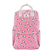 Loungefly x DC Comics Harley Quinn Bubble Gum Allover-Print Nylon Square Backpack (One Size, Pink Multi)
