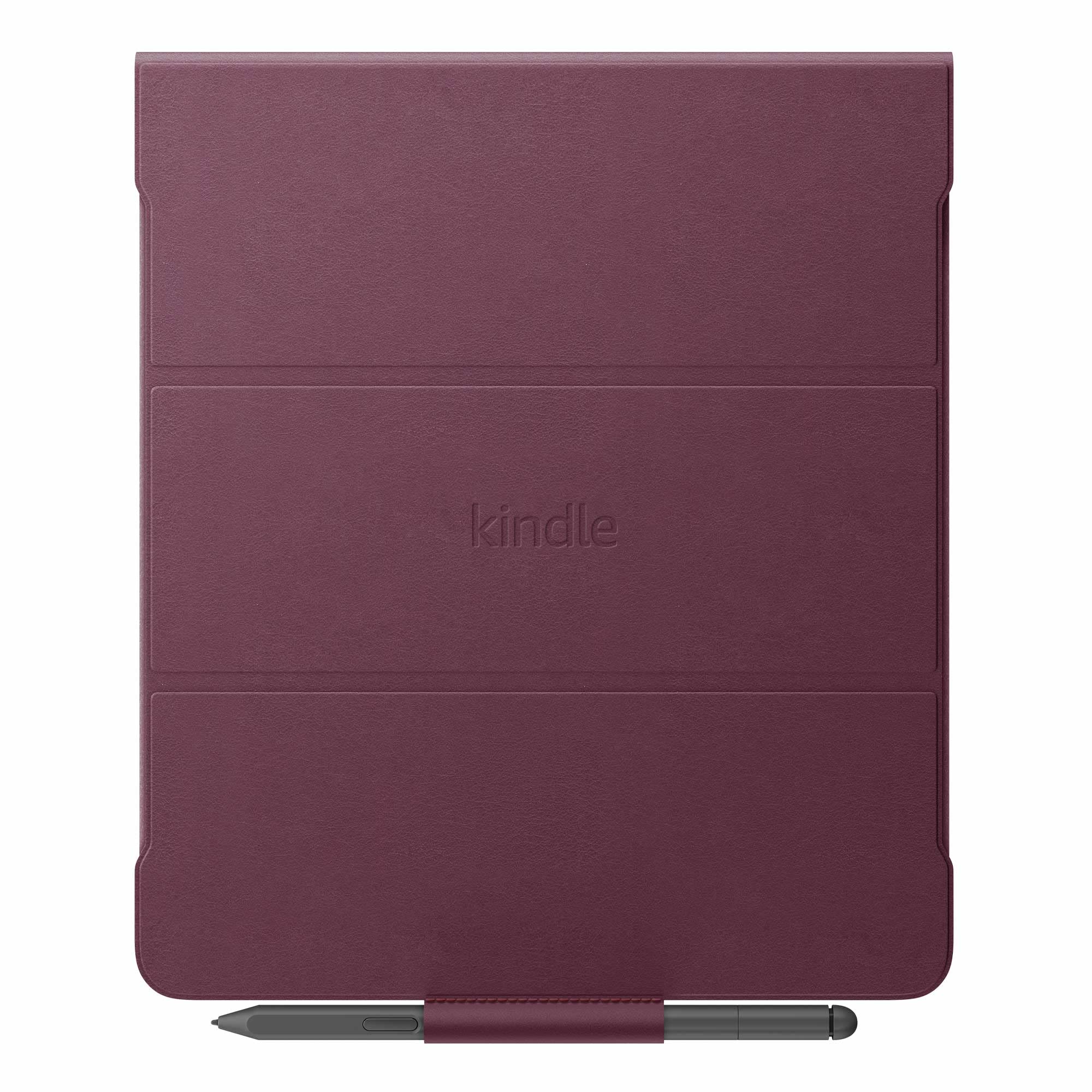 Kindle Scribe Leather Folio Cover with Magnetic Attach (only fits Kindle Scribe) - Burgundy