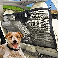 Dog Car Barrier Pet Car Divider Net with Adjusting Rope and Hook Multifunctional car Dog guardrail Used for SUV Car Truck