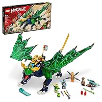 LEGO NINJAGO Lloyd’s Legendary Dragon Toy, 71766 Set with Snake Figures & NYA Minifigure, Collectible Mission Banner Series