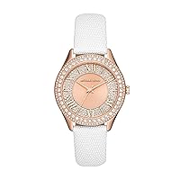 Michael Kors Harlowe Women's Watch, Stainless Steel and Pavé Crystal Watch for Women with Steel or Leather Band