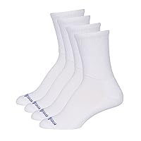 Womens Diabetic Extra Wide Crew Socks With Coolmax, 4 Pack