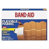 BAND-AID 4444 Flexible Fabric Adhesive Bandages, 1-Inch x 3-Inch , 100/Box