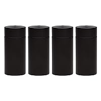 Stash Jar – Airtight Smell Proof Jar Aluminum Storage Container. Waterproof Weed Accessories Durable Multi-Use Portable Weed Jar. Herb Tobacco Spices Container Screw-Top Lid Lock Odor – Black (4)