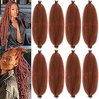 Ginger Afro Twist Hair 8 Packs Marley Twist Braiding Hair 24 Inch Springy Afro Twist Hair Long Kinky Braiding Hair Wrapping Hair for Soft locs Crochet Braiding Hair for Women (24 Inch, 350#)……