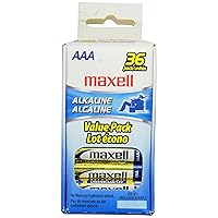 Maxell 723815 AAA Performance Long Lasting Alkaline Batteries - 36 Pack, Computer