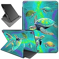 Rotating Case for iPad 10.2 Case for iPad 9th Generation 2021,for iPad 8th Gen Case 2020/iPad 7th Gen 2019,360 Degree Rotating Leather Smart Stand Fold Case,Many Cute Turtle