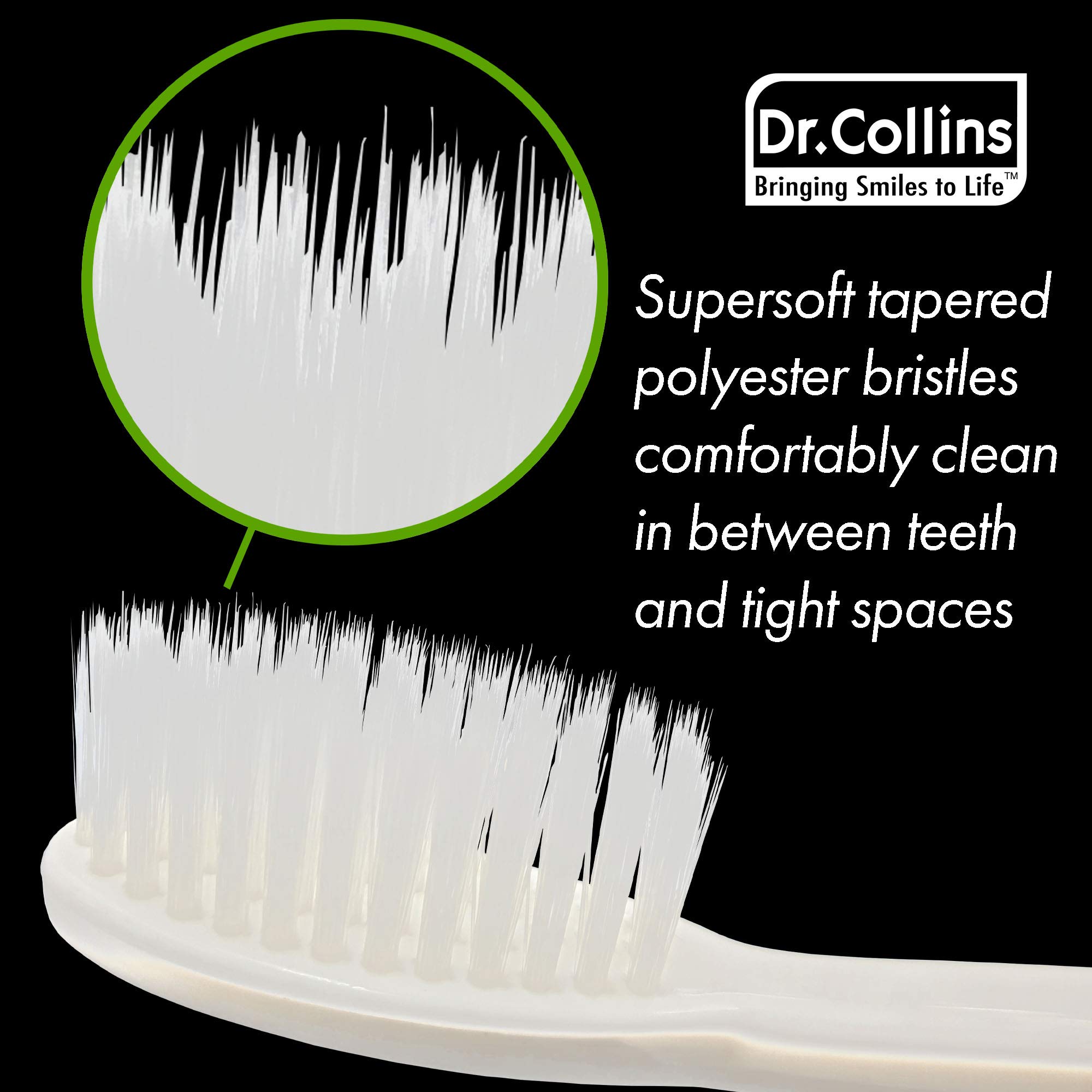Dr. Collins Perio Toothbrush, (colors vary) 3 Count (Pack of 1)