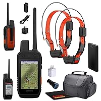 Garmin Alpha 300i Handheld Advanced Dogs Tracking & Training System with inReach Technology Bundle with 2X Garmin Dog Collar Alpha TT25 Tracker & Training Collar with GPS Portable Charger and More
