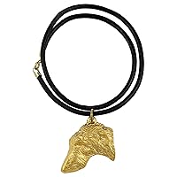 Exclusive Dog Necklace with Gold Plating 24ct - Handmade Jewelry Masterpiece for Dog Lovers – Gold-Plated Dog Necklaces for Men and Women – Deerhound