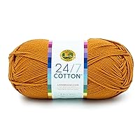 Lion Brand Yarn (1 Skein) 24/7 Cotton® Yarn, Amber