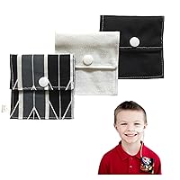 Feeding Tube NG NJ Securement Pouch Movable Reusable Set of 3 (Black White Gray)