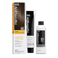 Permanent Hair Color Dye Liqui Creme | 100% Gray Coverage | Anti-Aging Haircolor | Biotin for Thicker, Fuller Hair | Professional Salon Coloring