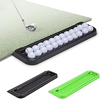All-Weather Golf Ball Tray - 24 Ball Capacity - Compatible with All Hitting Mats - Black or Green