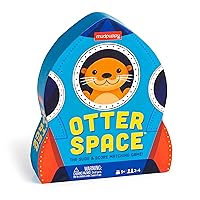 Mudpuppy Otter Space – Furry Version of Classic Kids Crazy 8’s Memory Game with Color Matching and Pattern Recognition for Children Ages 5 and Up, 2-4 Players