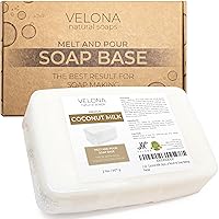 velona 2 LB - Coconut Milk Glycerin Soap Base SLS/SLES Free | Melt and Pour | Natural Bar for The Best Result for Soap Making