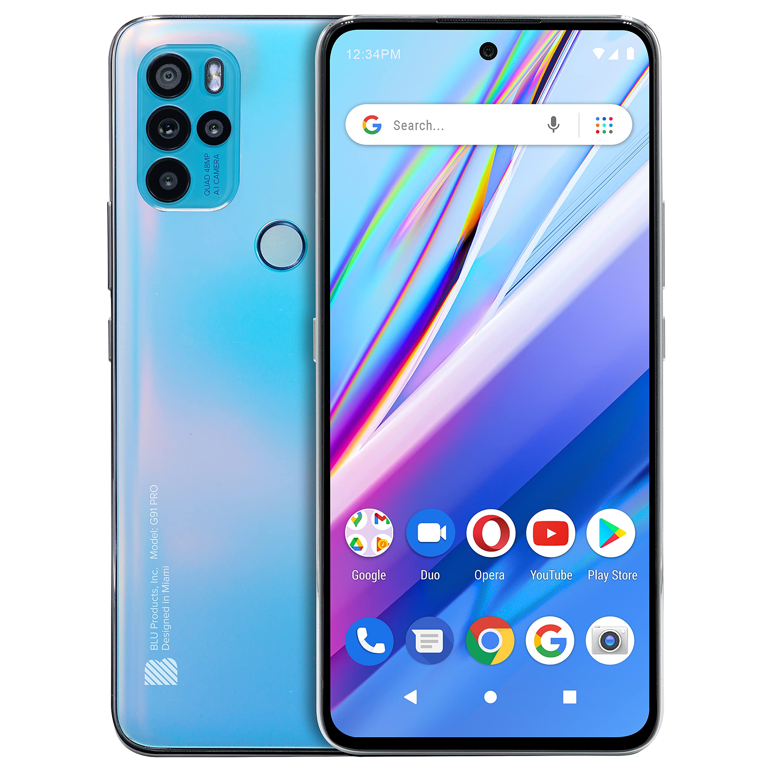 BLU G91 Pro | 2022 | 3-Day Battery | Unlocked | 6.7” Full HD+ Display | 128GB | 48MP Quad Camera | US Version | US Warranty | Moonstone