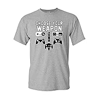 City Shirts Mens Choose Your Weapon Console Gamer Funny DT Adult T-Shirt Tee