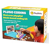 PlayShifu Plugo Coding – Coding Starter kit for Kids | Kit + app with Block-Based Coding Games for Kids 4-10 Years | Works with iOS Devices; Device not Included