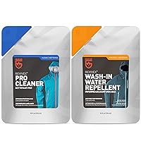 GEAR AID Care Kit with Revivex Pro Cleaner and Revivex Wash-in Water Repellent, Clear, Two 10 oz Packs