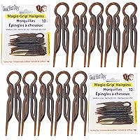 Hair Pins - Plastic, U-shaped Magic Grip Hairpins, Strong Durable Pins For Fine, Thick & Long Hair, Hair Styling Accessories, Set of 20 (Tortoise Shell)