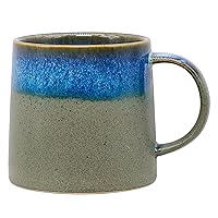 Large Ceramic Coffee Mugs, 20 oz Handmade Pottery Mug, Big Tea Cups with Handle for Office and Home, Dishwasher and Microwave Safe (Blue Grey)