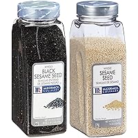Whole Black and White Sesame Seeds Bundle (18 oz, 16 oz)