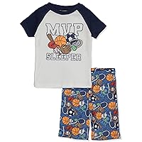 Boys' 2-Piece Sports Pajamas Shorts Set Outfit