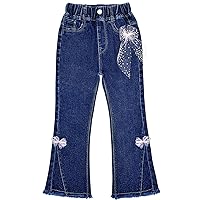 Peacolate 2-10 Years Little&Big Girls Embroidery Super Stretchy Jeans Denim Leggings