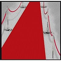 Stunning Red Fabric Floor Runner Decoration - 15' x 2' (1 Pc) - Perfect for Events, Parties, Celebrations