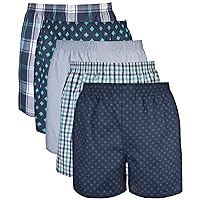Gildan Men's Underwear Boxers, Multipack, Assorted Navy (4-Pack), 2X-Large