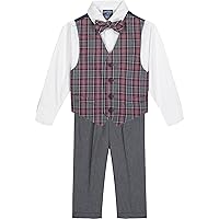 Nautica Baby Boys' 4-Piece Set with Dress Shirt, Vest, Pants, and Tie