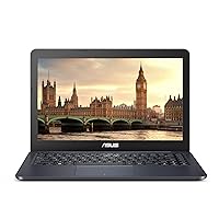 ASUS L402YA Thin & Light Laptop, 14” FHD; AMD E2-7015 Quad Core Processor, AMD Radeon R2 Graphics, 4GB RAM, 64GB eMMC Storage, Windows 10 S with 1yr Office 365 Included, Dark Blue, L402YA-ES22-DB