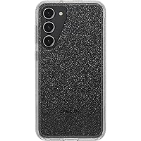 OtterBox Galaxy S23+ Symmetry Series Case - STARDUST (Clear/Glitter), ultra-sleek, wireless charging compatible, raised edges protect camera & screen