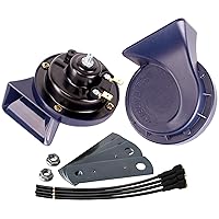 FARBIN Horn 12V Car Horns Loud Dual-Tone Waterproof Auto Horn Electric Snail Horn Kit Universal for Any 12V Vehicles (Blue horn, 12v)