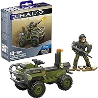 Mega Halo Building Toy Set, FLEETCOM Mongoose ATV Vehicle with 79 Pieces, 2 Poseable Micro Action Figures and Accessories