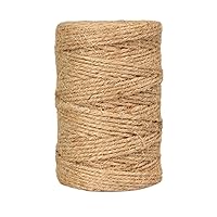 Natural Jute Twine String Rolls - 3mm 230 Feet, Durable Brown Twine Rope for Crafts, Wrapping, Packing, Gardening, Artworks, Picture Display, Recycling, and Wedding Decor (3mm(230feet), 1pack)