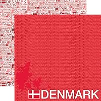Reminisce Passports 12 by 12-Inch Double Sided Scrapbook Paper, Denmark