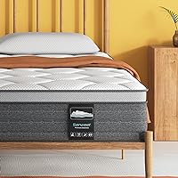 Serweet 10 Inch Memory Foam Hybrid Full Mattress - 5-Zone Pocket Innersprings for Motion Isolation -Heavier Coils for Durable Support -Medium Firm -Fiberglass-Free - Made in Century-Old Factory