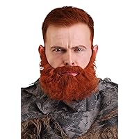 Men's Viking Warrior Red Beard Costume Accessory | Giant Wildling TV Character Cosplay | St. Patrick's Day Kit