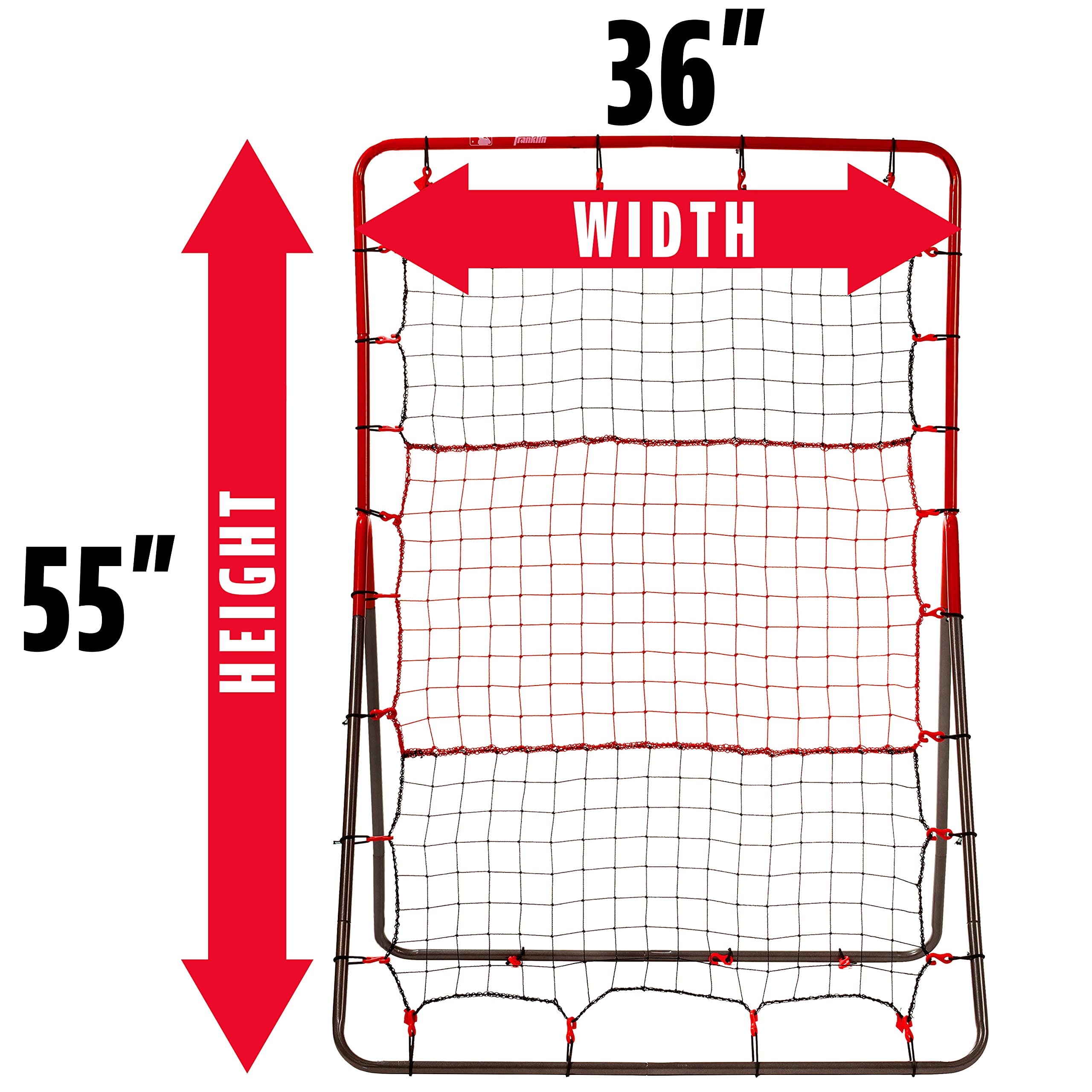 Franklin Sports Baseball Rebounder Net - 3-Way Baseball + Softball Pitchback Net + Fielding Trainer - Bounce Back Net for Fielding + Throwing Practice